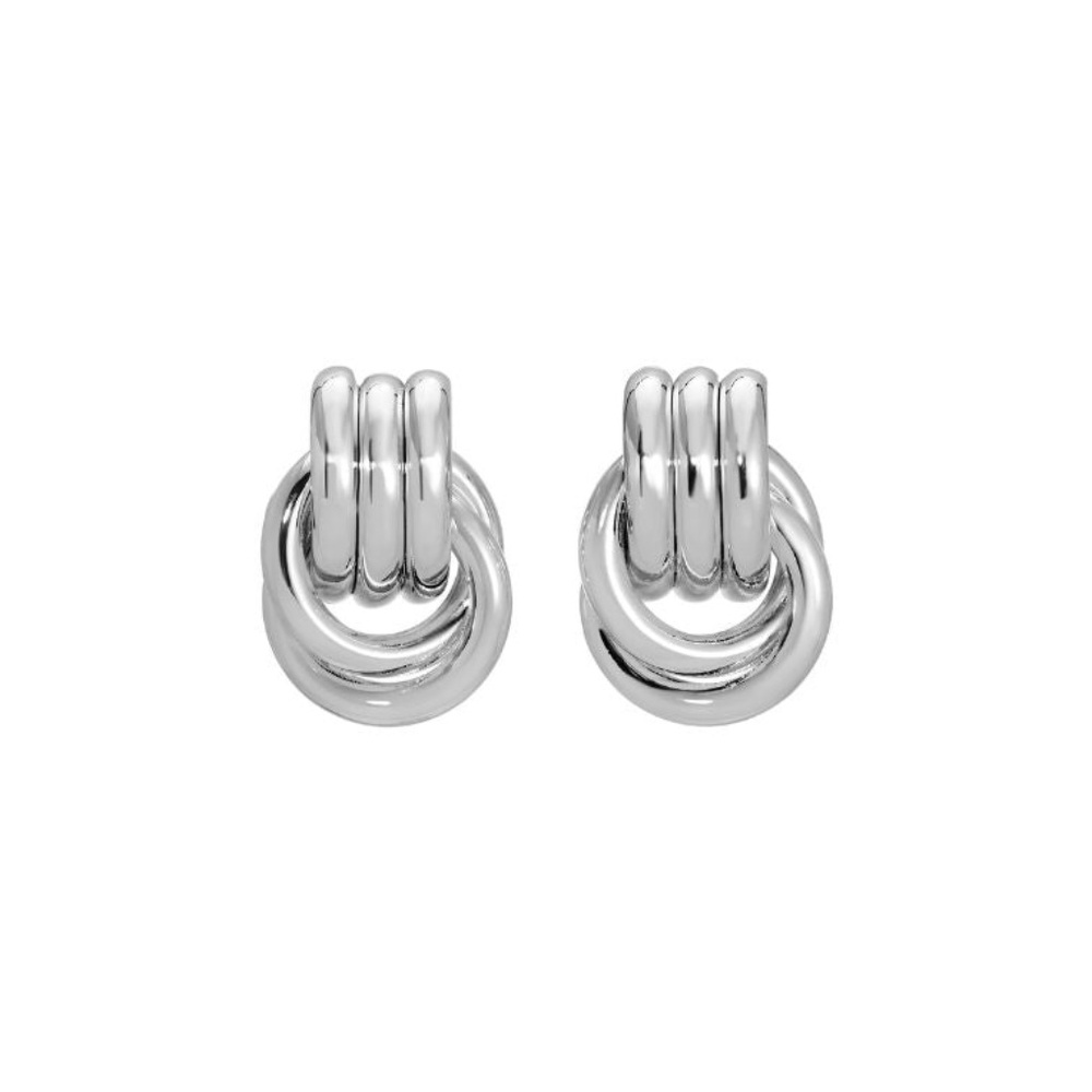 NWT Heaven Mayhem Baby Knot Silver Earrings